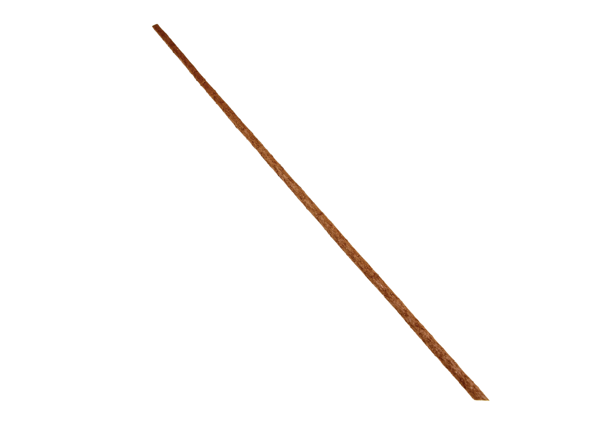 Five thin natural-fiber plant stakes